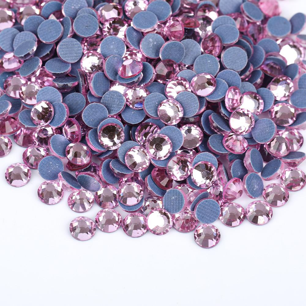 Weichen, Bază din Plastic de Înaltă Calitate Leave-In Diamante Colorate, Diamante pentru Manichiură, Autocolante Rotunde din Cristal pentru Bricolaj, Accesorii Bijuterii cu Diamante