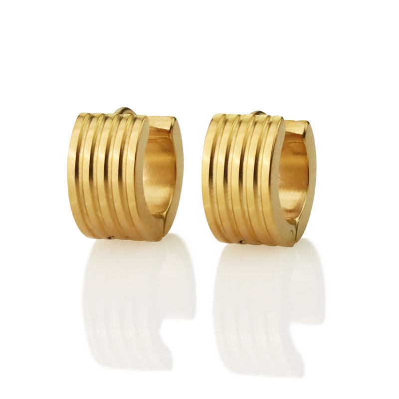 Electric Stripe Simple Earrings Premium Sense 18K Titanium Steel Earrings Niche Design Earrings Women