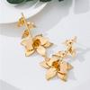 Retro Premium Metal Flower Earrings Are Suitable For Women'S Daily Party Beach Vacation Wear