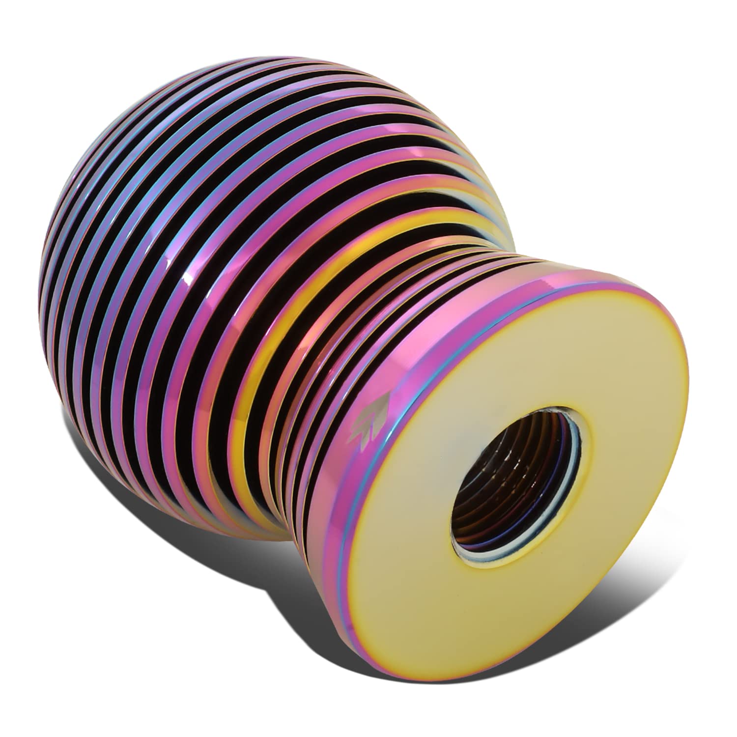 NRG Innovations SK-702MC Универсальная алюминиевая ручка переключения передач с адаптером резьбы, сферическая форма с радиатором, наружный диаметр 50 мм x высота 65 мм, неохром