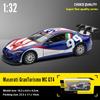 1/32 Scale Maserati GranTurismo MC GT4 Alloy Metal Diecast Model Car Sound & Light Pull Back Birthday Gift Hobby Collection Adult Good