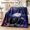 Hocus Pocus Sanderson Sisters Custom Name Flannel Throw Blanket Soft Warm for Sofa Bed Indoor Home Use