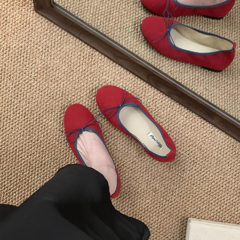 Fashion Bailamos Spring New Women's Round Toe Vintage Flats Soft Loafers Comfortable Leather Ballet Shoes Female Dress Shoes Mujer