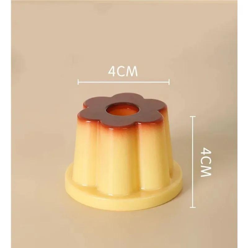 1pc Cute Pudding Pen Holder Student Cute Cartoon Creative Desktop Ornament Jelly Shape Pen Hole Pencil Slot Pencil Storage Stand
