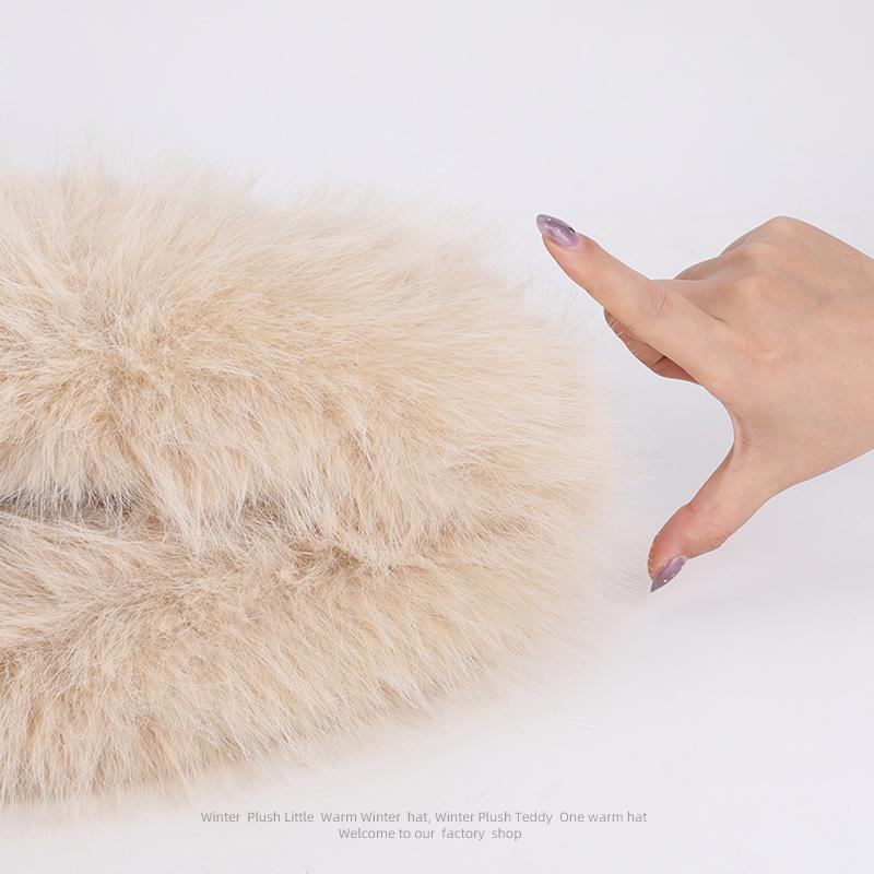Autumn Winter Women Plush Leopard Hat Thick Cold-Proof Warm Ear Protection Fisherman Hat