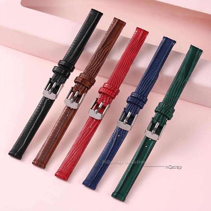 8mm 10mm 12mm 14mm 16mm Weiches Leder Uhrenarmbänder Schlankes Lederarmband Damen Mode-Uhrenarmband Armbanduhren Ultradünnes Armband
