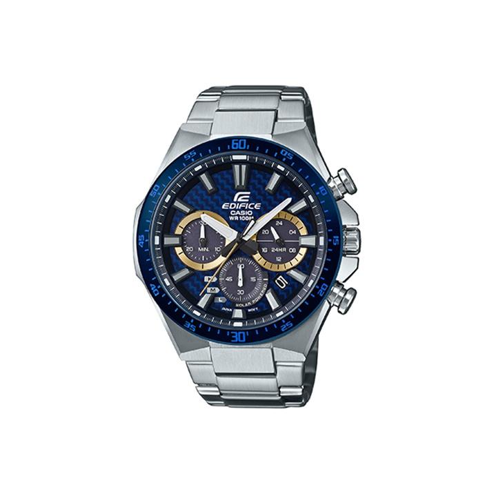 CASIO Men EDIFICE Blue Watch EQS-800BCD-2AVUPRD Regular Watch Box