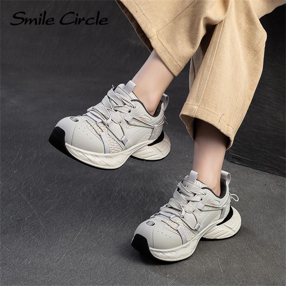 Women Sneakers Round Toe Height Increase Trainers Fashion Casual Thick Bottom Shoes