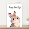 Birthday Card Envelope Set Super Cute Rabbit Happy Birthday Birthday Wish Surprise Card