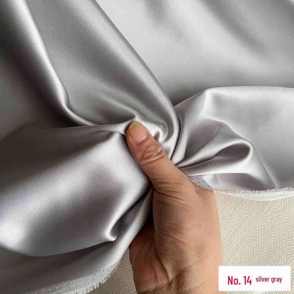 30 Momme Pure Mulberry Silk Heavy Satin Fabric for Qipao, DIY Clothing, Embroidery, and Formal Wear.