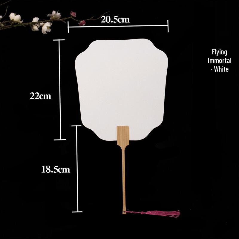 Blank Double-Sided Round Fans for Lacquer Art 5-pack