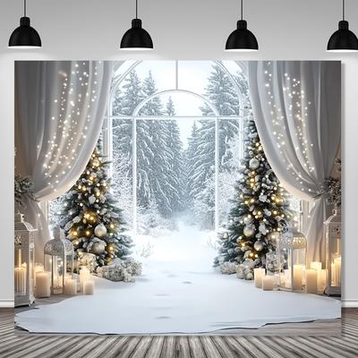 Christmas Winter Backdrop Xmas Decoration Background Winter Backdrop Decorations For Photo Studio Photo Booth Christams Party
