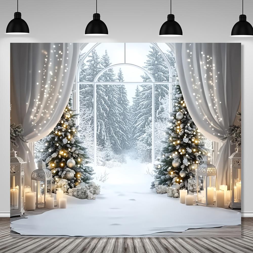 Christmas Winter Backdrop Xmas Decoration Background Winter Backdrop Decorations For Photo Studio Photo Booth Christams Party