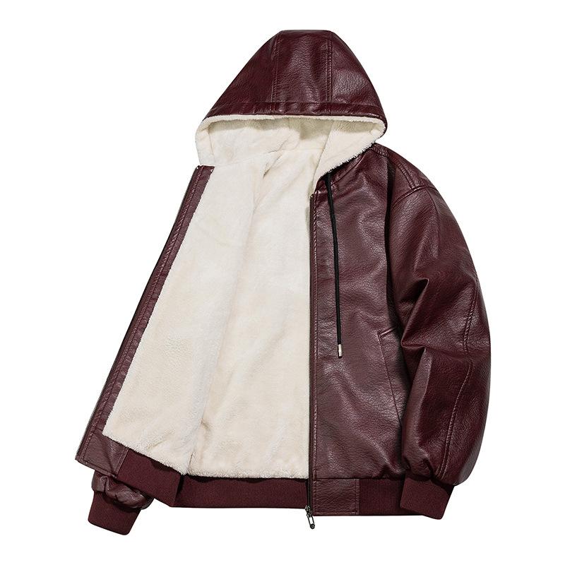 Couple pu men's leather jacket new American retro tooling style old money style casual locomotive leather jacket jacket