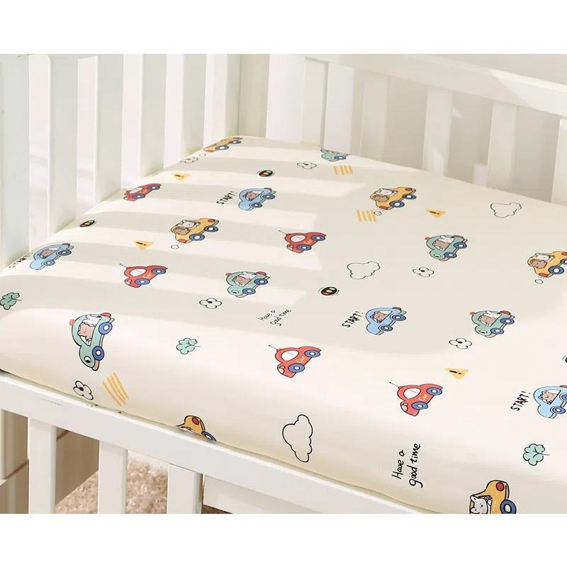 

Водонепроницаемая и дышащая детская простыня для кроватки, новорожденная хлопковая мягкая детская простыня, наматрасник, детская хлопковая накладка на матрас 90x50x5cm