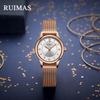 Ladies Quartz Watch, Premium Light Luxury Steel Mesh With Dial Diamond Water Watch 6779