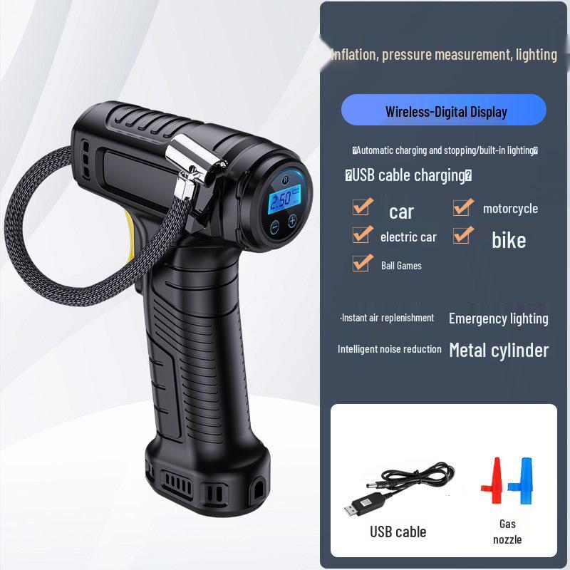 Portable Wireless Smart Car Tire Inflator with Digital Display