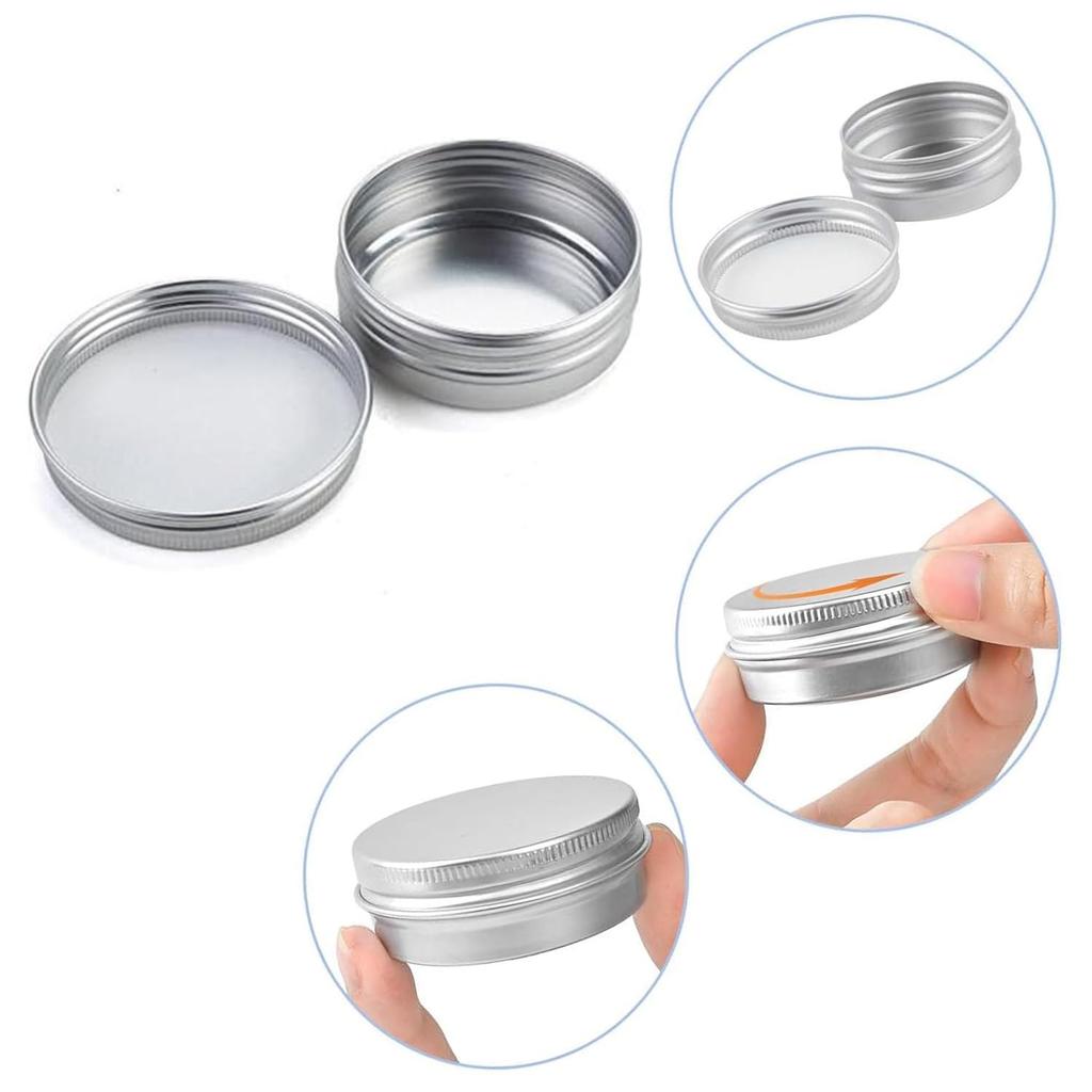Stoooduo Aluminum Cream Set of Small Refillable Replacement Easy to Travel Silver Dispenser, 15ml, 2, Containers, Containers, Containers, Carry,