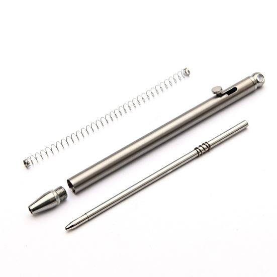 Pure Titanium Mini Portable Travel Ballpoint Keychain Pen for Outdoor