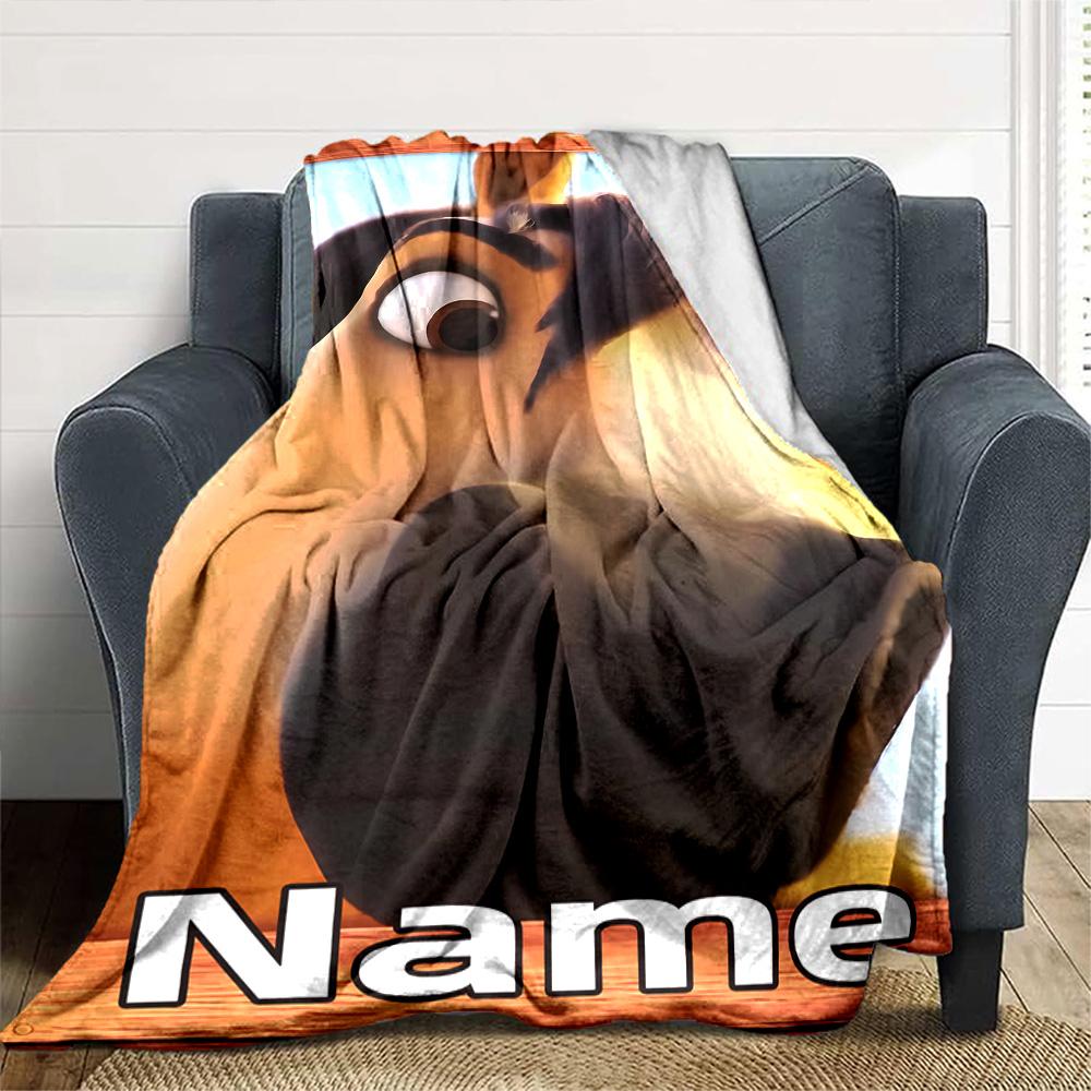Customiz Name Personality Spirit Riding Free Blanket Soft &Warm Sofa Office Bed Travel Lunch Break Blanket, Gift Suitable All Seasons