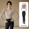 Women's Mesh Two-Piece Yoga Top with Chest Pads - Slimming, Versatile for Pilates and Fitness.