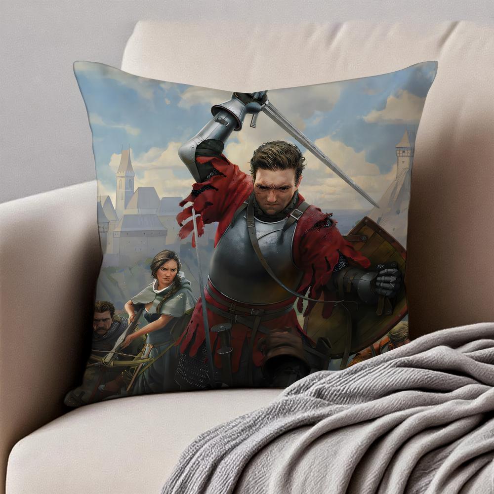 Historisches Spiel KKingdom Come Deliveranc Kissenbezug Kissenhülle Milbenschutz Unsichtbarer Reißverschluss Kurzer Plüsch Sofakissen