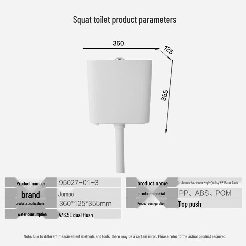 JOMOO Dual Flush Water-Saving Toilet Cistern
