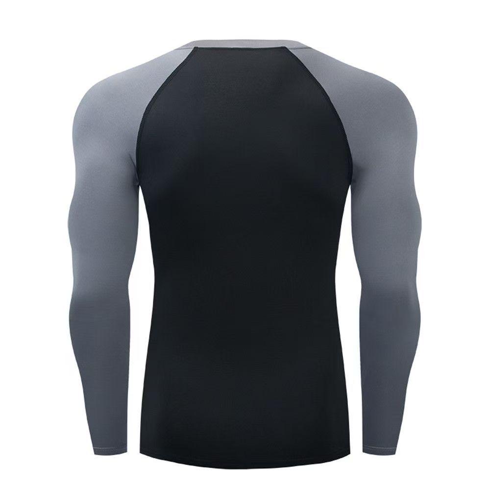 Men's Quick-Dry Long-Sleeve Tight-Fitting Sports Top - High Elasticity, Breathable Fitness Wear