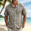 Unisex Vintage Tropical Parrot Floral Graphic Hawaiian Shirts Fashion 3D Printed Shirts Tops Summer Short Sleeves Men Women Blouse Shirt