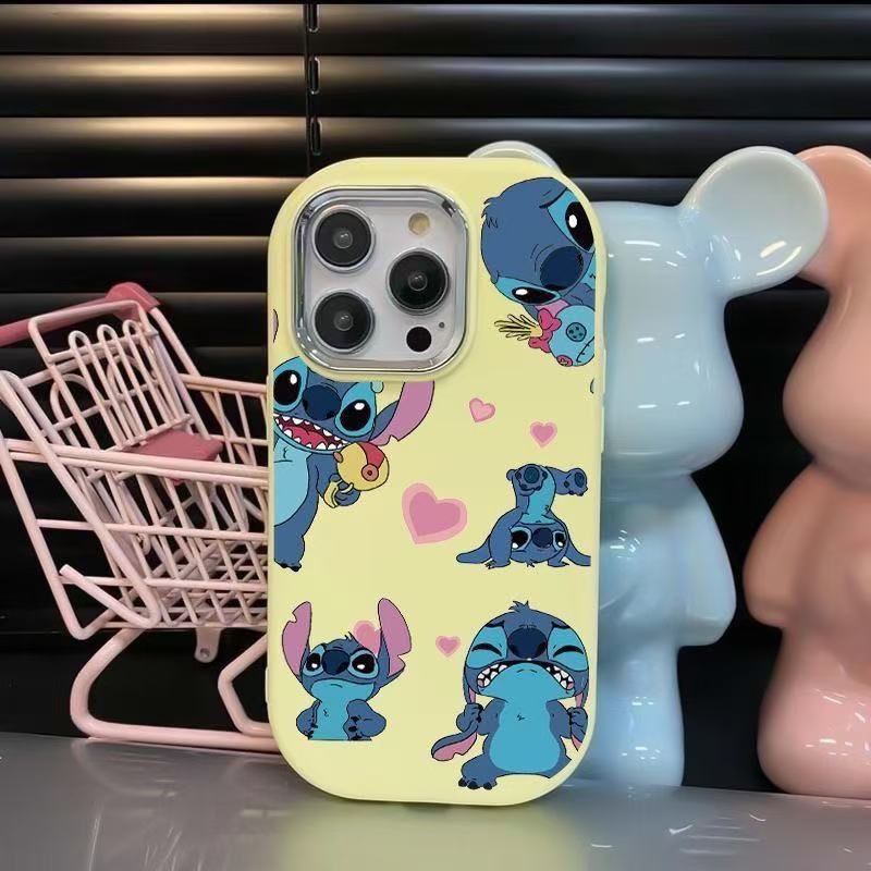 Cute Stitch Printed Soft Shockproof Protective Phone Case For Multiple Apple Iphone Models