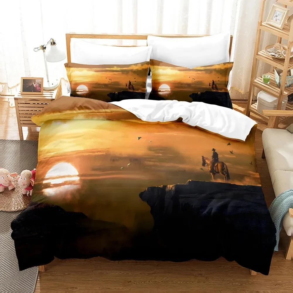 Game Red Dead Redemption Bedding Set 3D Printed Suitable For Bedroom Duvet Cover Set With Pillowcases Kids Home Textile