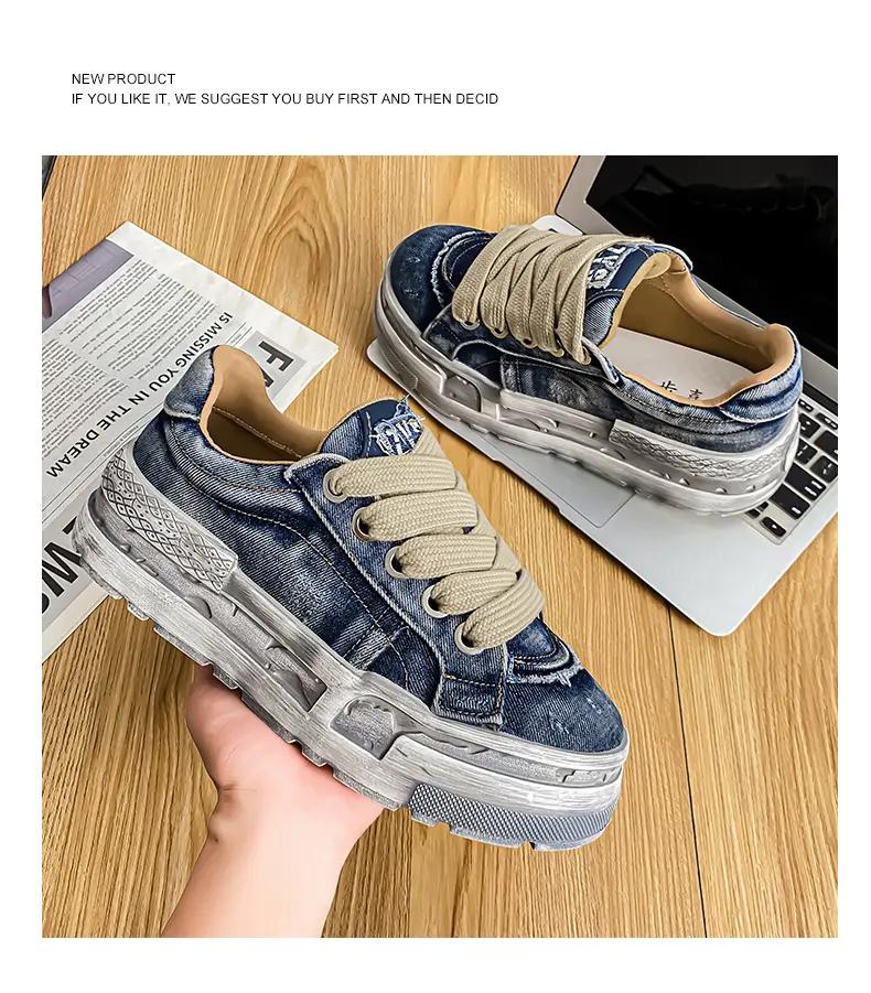 Men's Vulcanized Shoes Flat Non-slip Wear-resistant Breathable Sneakers Classic Fashion Canvas Casual Shoes Brand Shoes for Men