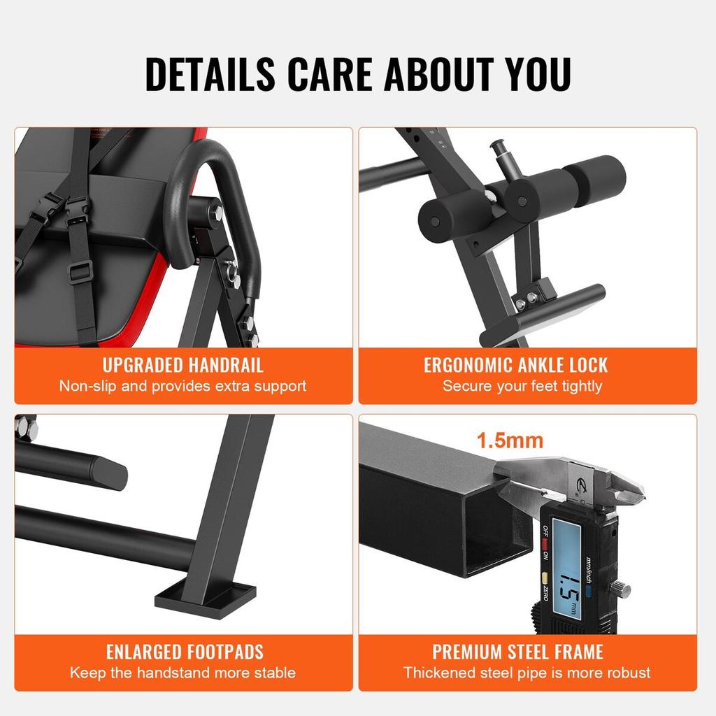Inversion Table Foldable Strength Training Equipment Hang Exercise Bench