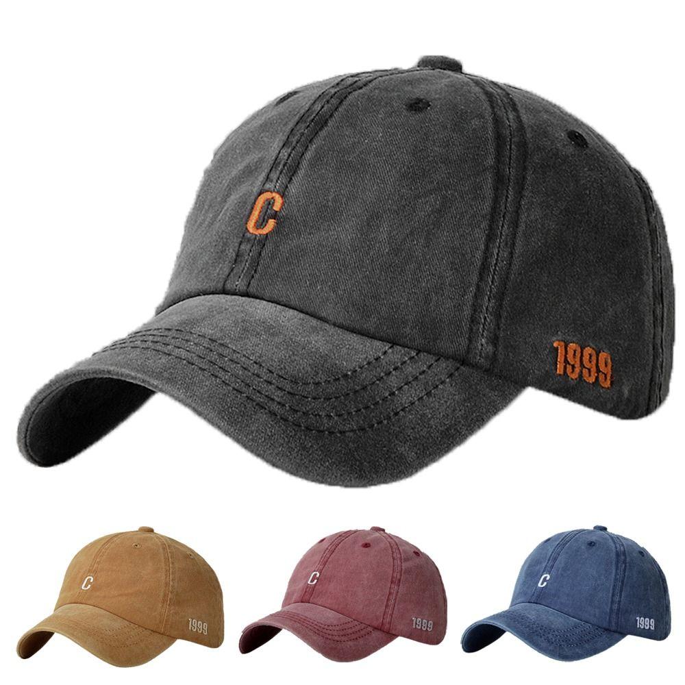 Adjustable Embroidery Baseball Caps Letters C Sunscreen Hats Man Women Outdoor Sports