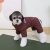 Thick Winter Dog Coat 4-Leg Cotton Pet Jacket Small To Large Breeds Warm Fleece Lined Bubble Grid Design