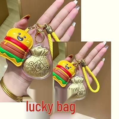 Goldener Glückssack Handy-Anhänger: Niedlicher Cartoon-Schlüsselanhänger & Lanyard-Zubehör
