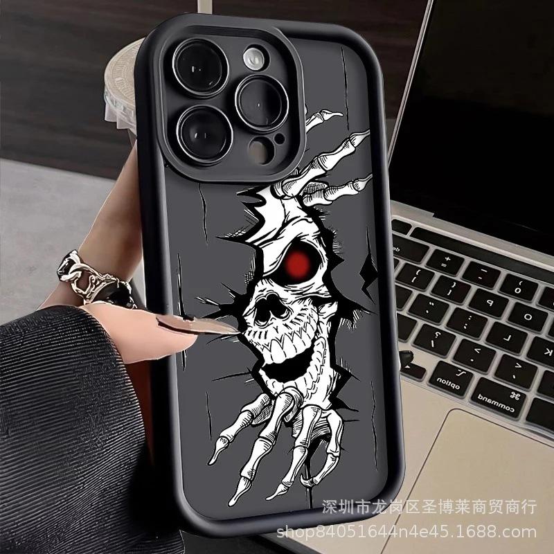 Foreign trade skull for Apple 15 mobile phone case iphone12promax set 14/13/11/XR emery 16