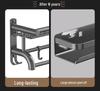 Gray Thick No-Drill Wall-Mounted Bathroom Towel Rack