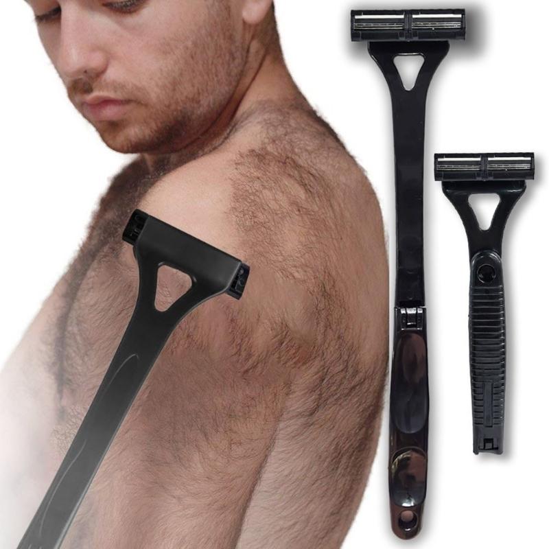 Men's Shaving and Back Hair Removal Shaver Three Layer Blade and Detachable Design Stylish Grooming Accesories for Men