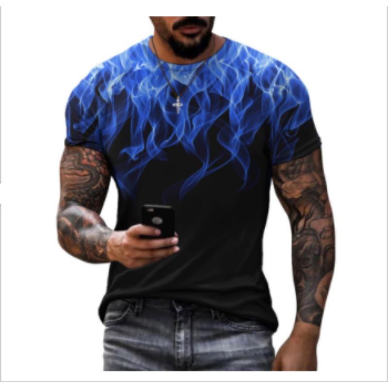 

Смішна чоловіча футболка з 3D-принтом Футболки великого розміру Вільні літні чоловічі речі з короткими рукавами Вінтаж Вуличні однотонні футболки Топи 4XL