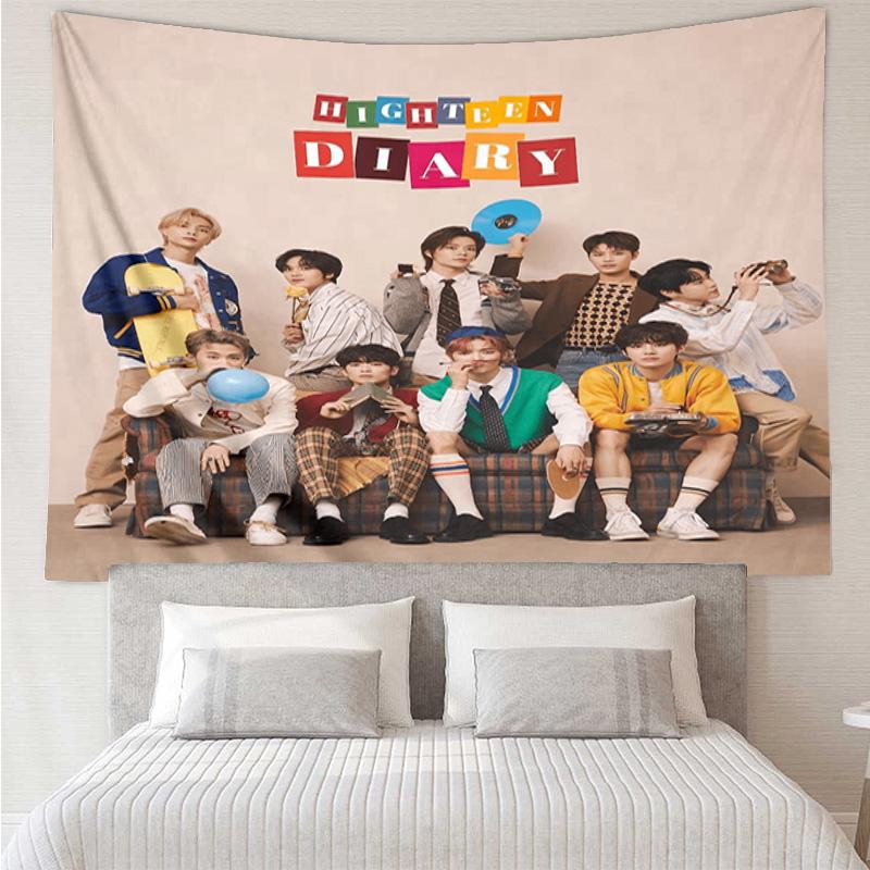 Kpop Music Tapestry Hanging for Bedroom,Livingroom, Playroom,Decor Art Room Wall Tapestry Holiday and Birthday Gifts