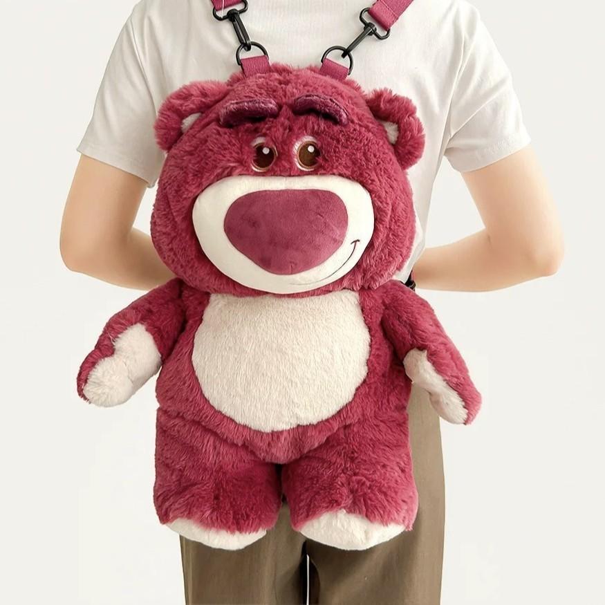 Lotso Plush Pooh Backpack With Durable Nylon Material Forgirls Teens And