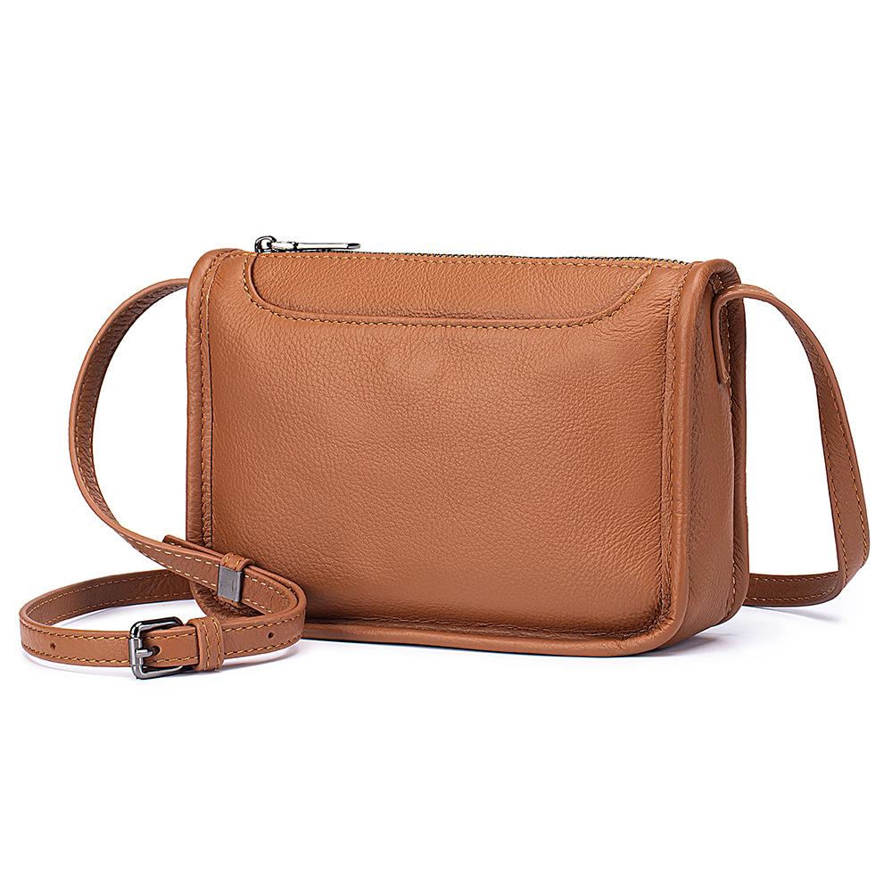 First layer cowhide fashion messenger women's bag large capacity versatile women's shoulder bag commuter portable small square bag