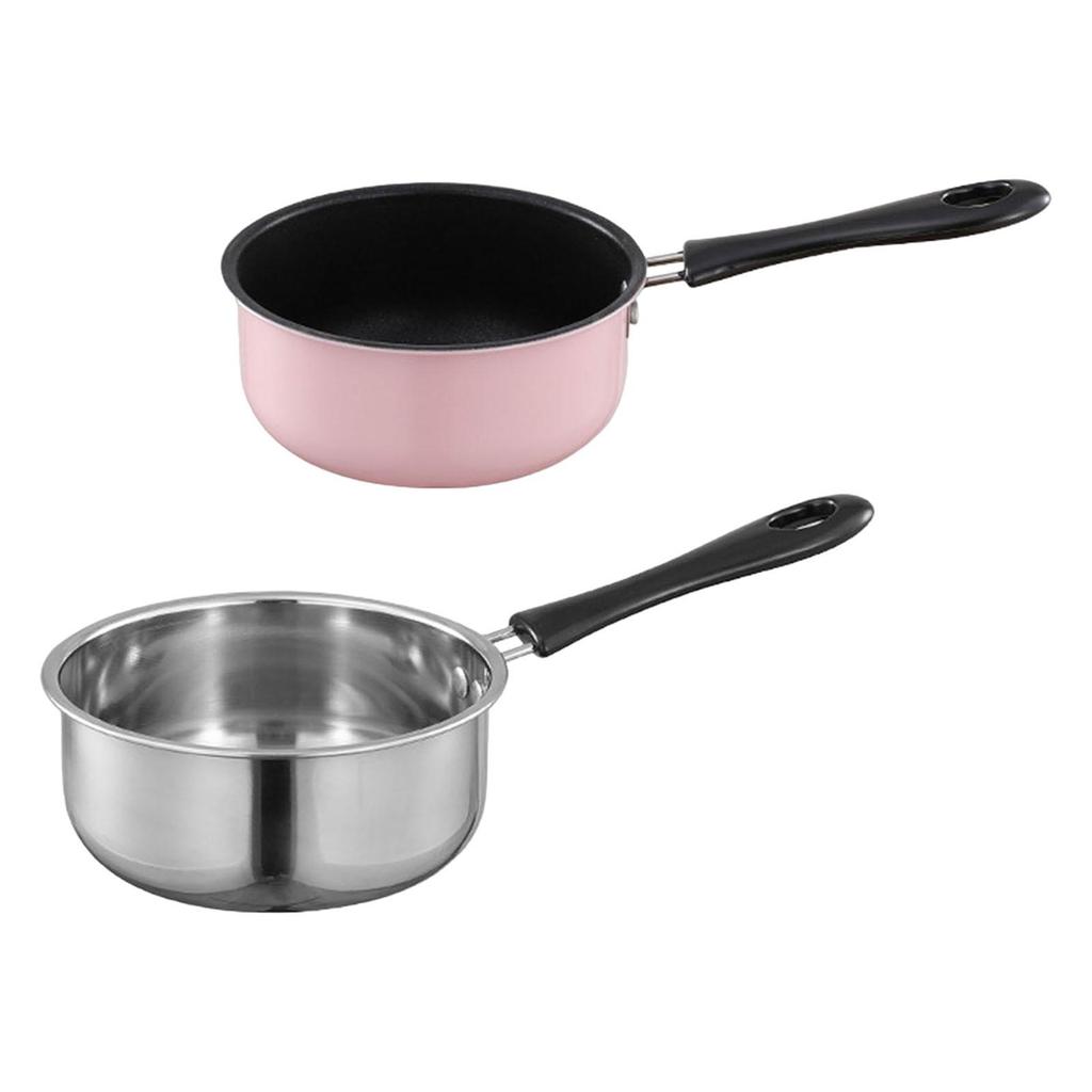 Small Saucepan Milk Pan Butter Warmer with Long Handle Mini Soup Pot Porridge