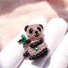 Chinesische Nische Design Panda Brosche weibliche Cartoon Tier Strass Broschen für Frauen Pin Kleidung Zubehör Schmuck Geschenke