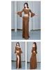 Huayu Belly Dance Costume: Mesh Sequins Dress Set for Women