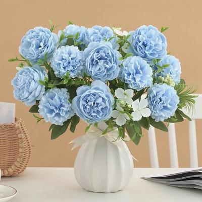 1PC Fall Artificial Peony Flowers Silk Hydrangea Rose Living Room Home Vase Garden Wedding Bridal Bouquet Diy Party Decoration