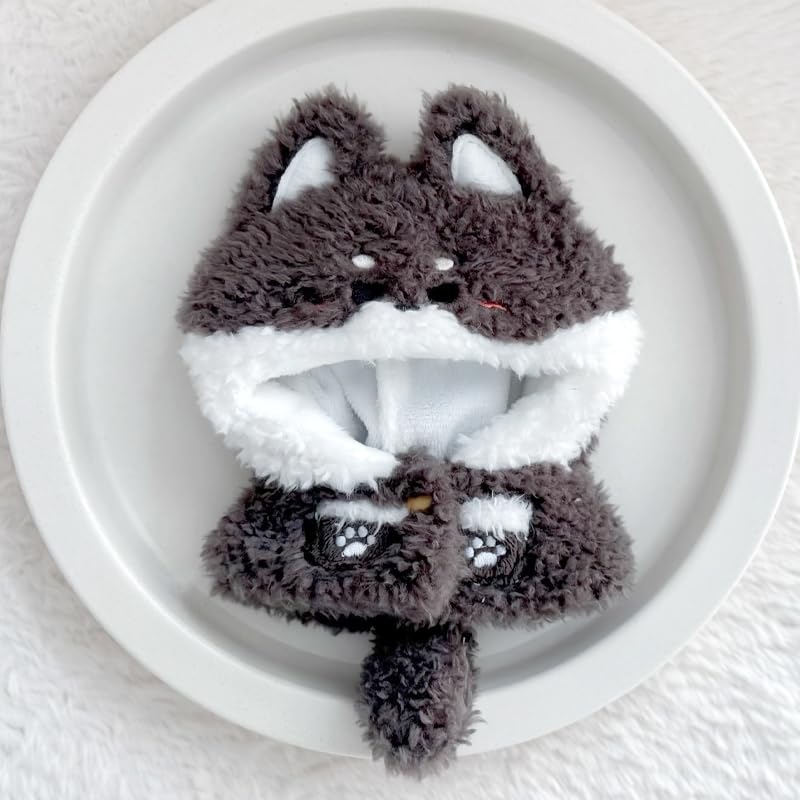Fluffy Animal Kigurumi (10cm) Wolf Plush Clothes Kigurumi Accessories Otaku Doll Mascot Kpopdoll Costume [Used]