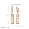 New Trend Long Flower Vintage Dangle Earrings Women  Rose Gold With Natural Zircon Bride Earrings Fine Daily Jewelry