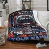 Warm Memories Of Father'S Day Themed Blanket Personalized Name Soft Warm And Versatile For Sofa Bed Office And Travel Machine Washable Comfortable In